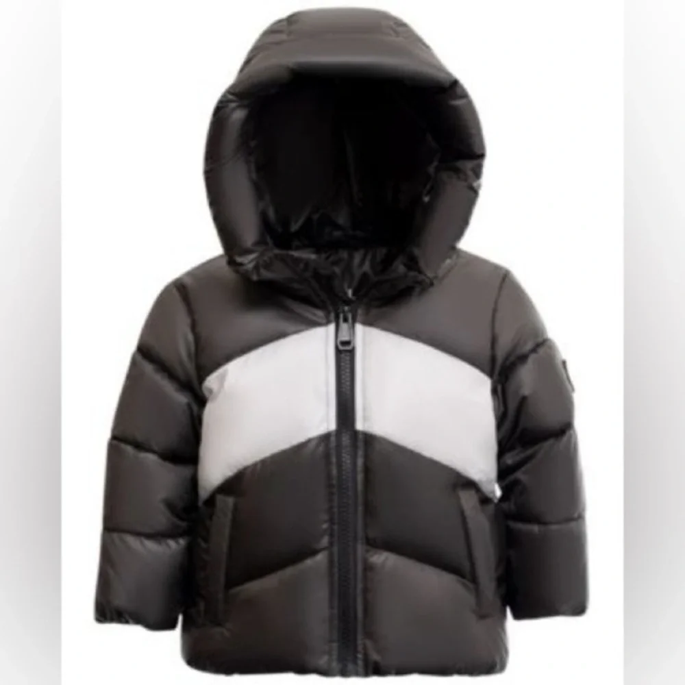 Michael Kors Baby Boys Heavy Weight Chevron Stripe Puffer Jacket
